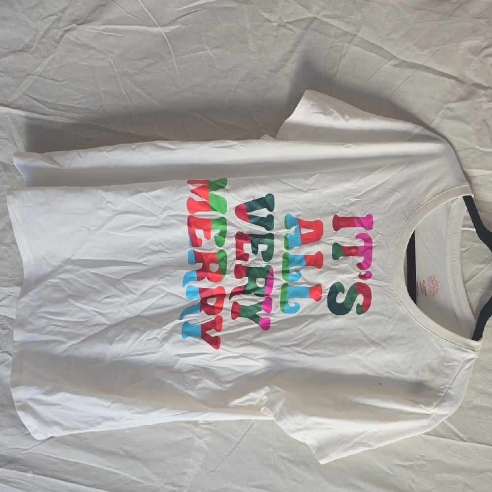 Wondershop White T-Shirt with Colorful Graphic